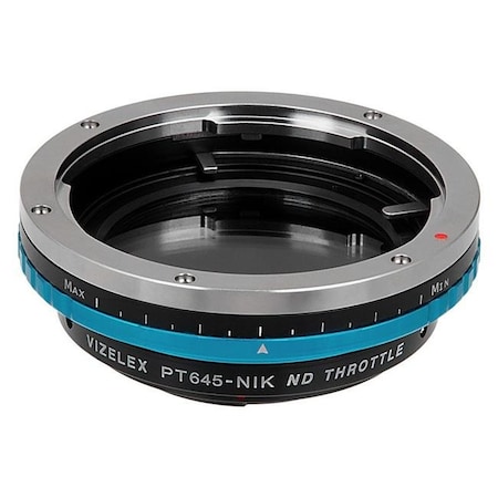 Fotodiox Fotodiox P645-NikF-Pro-NDThrtl Vizelex ND Throttle Lens Mount Adapter - Pentax 645 Mount SLR Lens To Nikon F Mount SLR Camera Body with Built in Variable ND Filter P645-NikF-Pro-NDThrtl